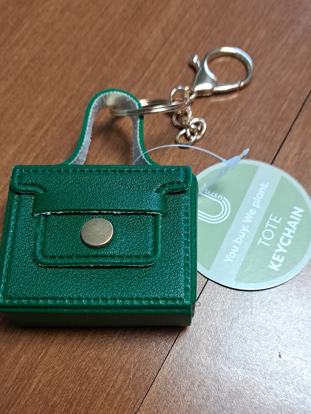 Tote Keychain Card Holder - Green